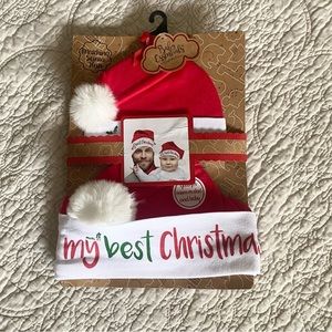 Baby and me Christmas hats